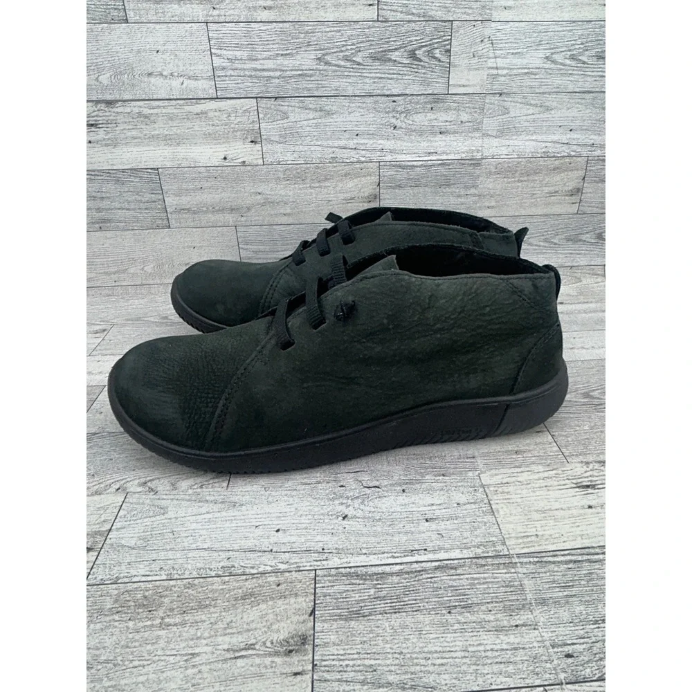 KEEN Mosey‎ Chukka Men Sz 11 Dark Olive Green Leather Minimalist Boots 1029529